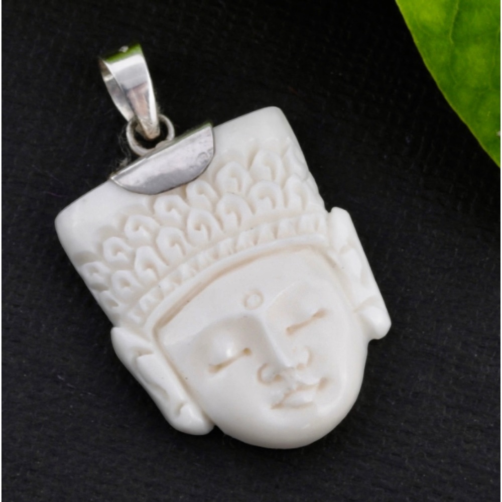 BALI LEGACY Goddess Hand Carved 
Buddha Pendant